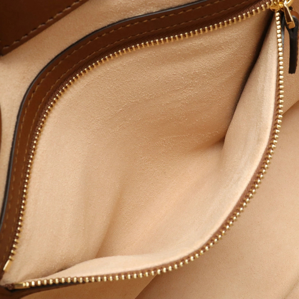 GUCCI GG Supreme Handbag Tote Bag Shoulder Leather Beige Brown - Picture 5 of 8